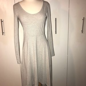 Bcbg high low long sleeve dress.